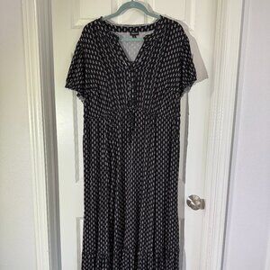 Torrid Maxi Stretch Challis Pintuck Tiered Dress